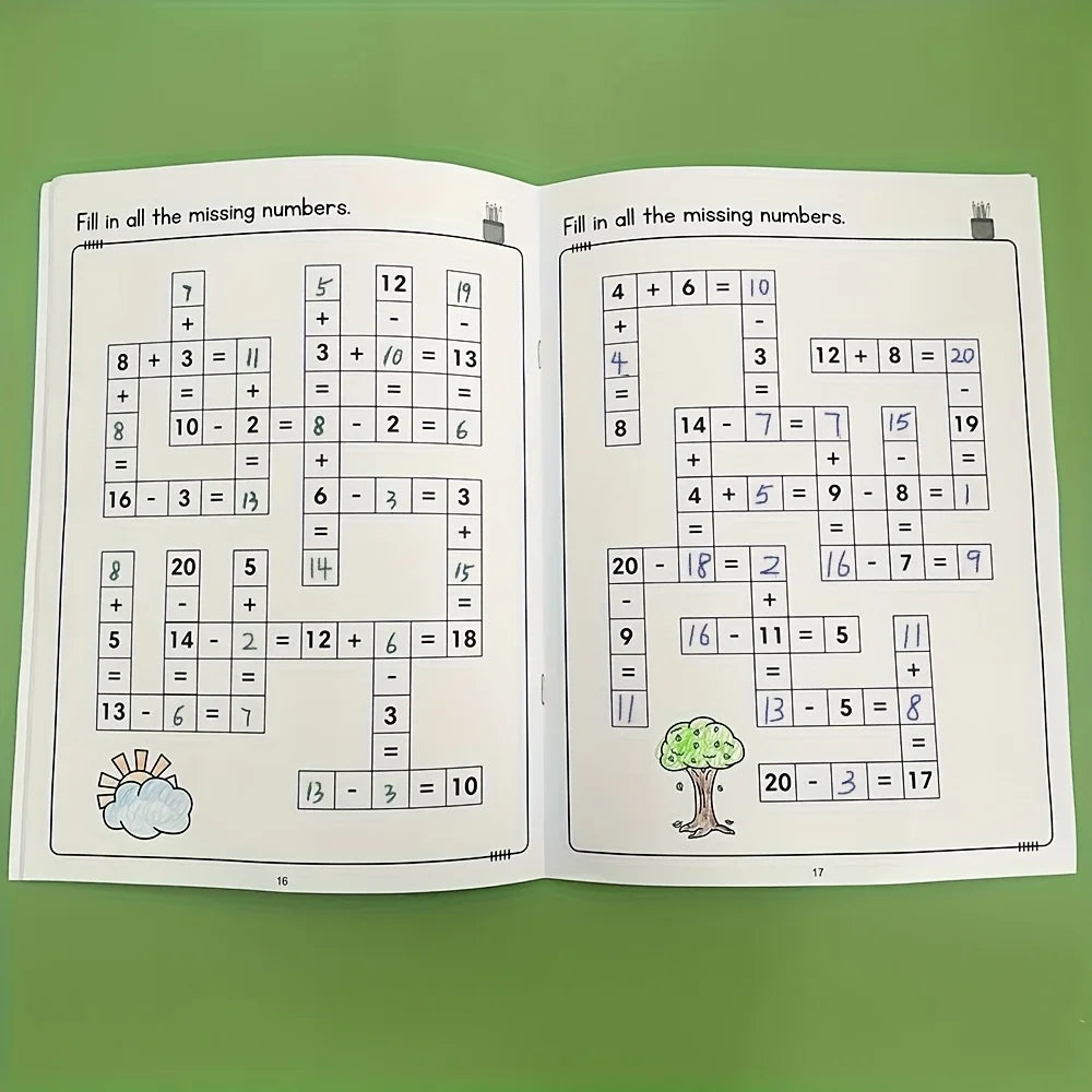 Kinder Mathe Übungsbuch – Addition & Subtraktion | Lernheft für Grundschule