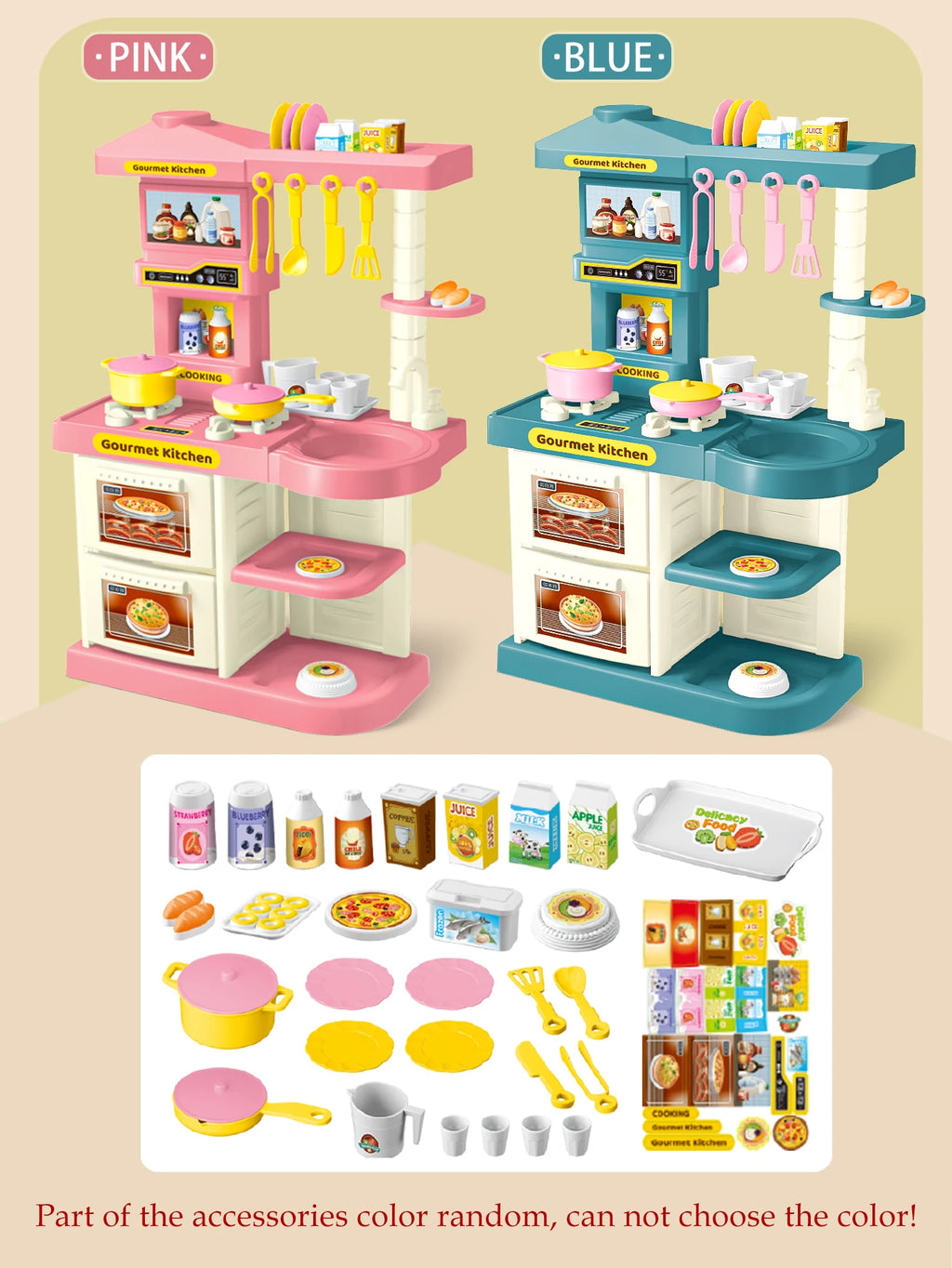 Kinder Küche Spielzeug Set – Kochtopf, Pfanne, Lebensmittel & Besteck | Rollenspiel für Jungen & Mädchen ab 3