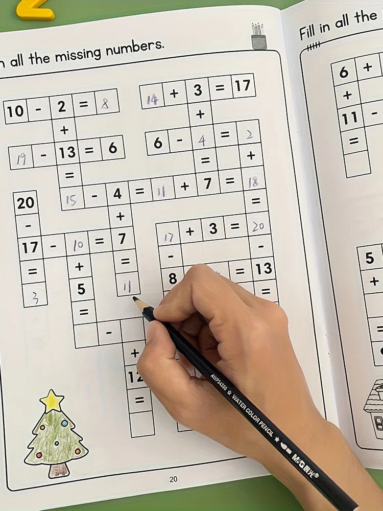 Kinder Mathe Übungsbuch – Addition & Subtraktion | Lernheft für Grundschule