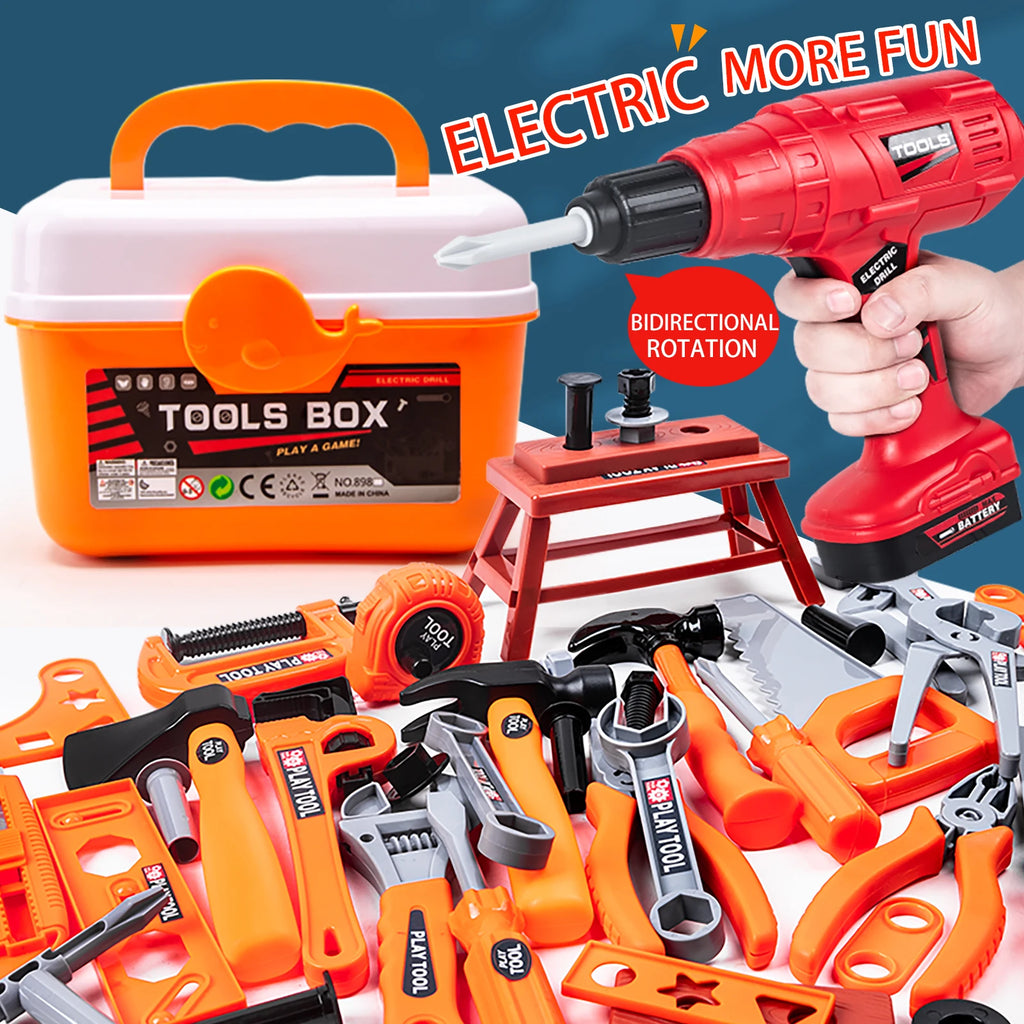 Kinder Werkzeugkasten – Lernspielzeug Simulation Reparatur Set | Ingenieur Puzzle für Jungen