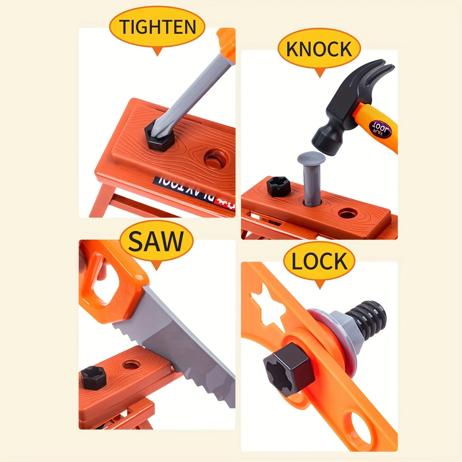 Kinder Werkzeugkasten – Lernspielzeug Simulation Reparatur Set | Ingenieur Puzzle für Jungen